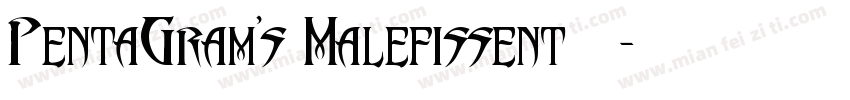 PentaGram's Malefissent转换器字体转换